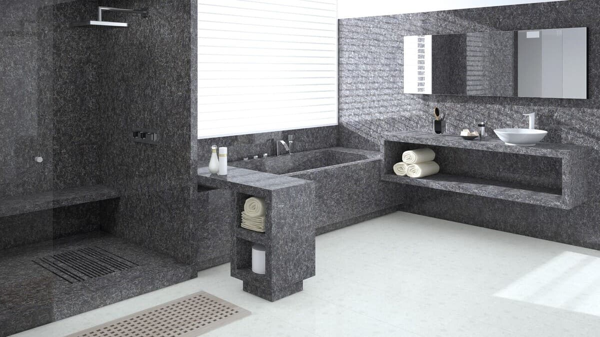 Coastal Grey bathroom installation in Gatineau