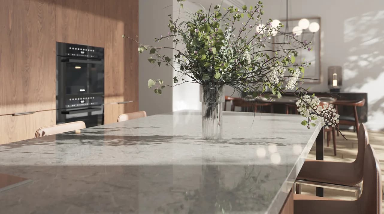 Porcelain countertop surface detail